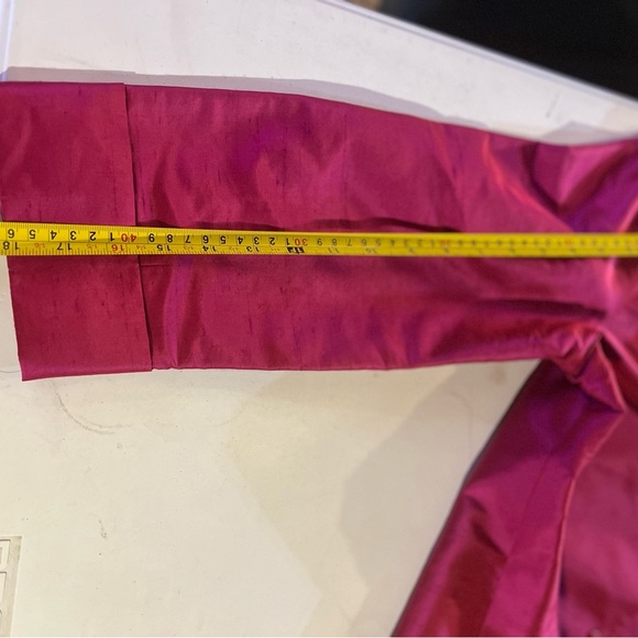 Vintage Rafaella Y2K 90s Iridescent Magenta 100% Silk Button Up Blazer Jacket 10 - Picture 6 of 10